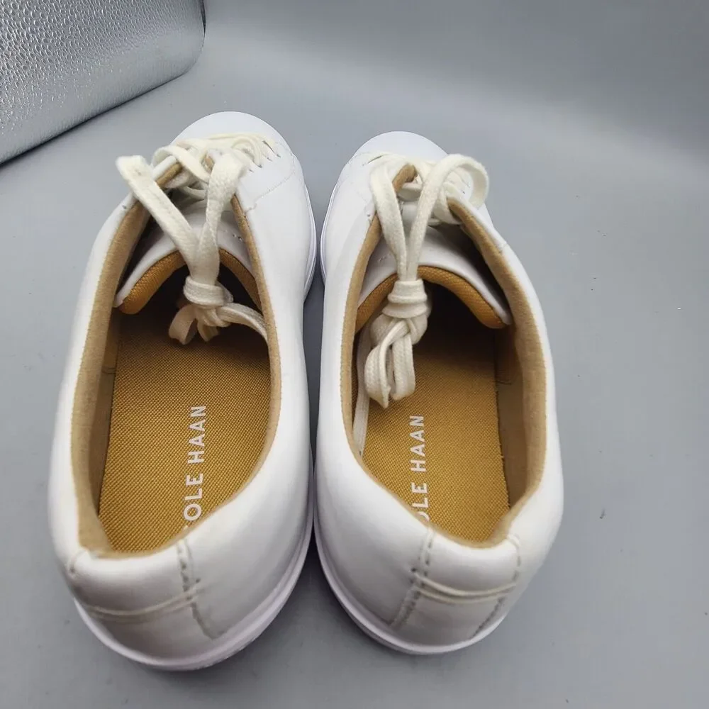 Cole Haan Grand Crosscourt II White Leather Lace-up Sneakers Women Sz 10 new